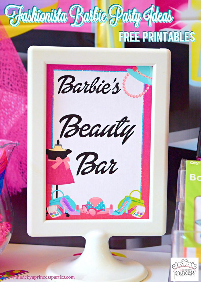 Fashionista Barbie Party Ideas - Made by a Princess #barbie #barbieparty