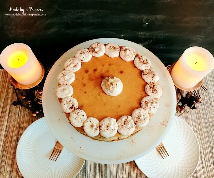 Gingerbread Cheesecake Dessert Recipe with cinnamon whipped cream Made by a Princess #gingerbreadcheesecake