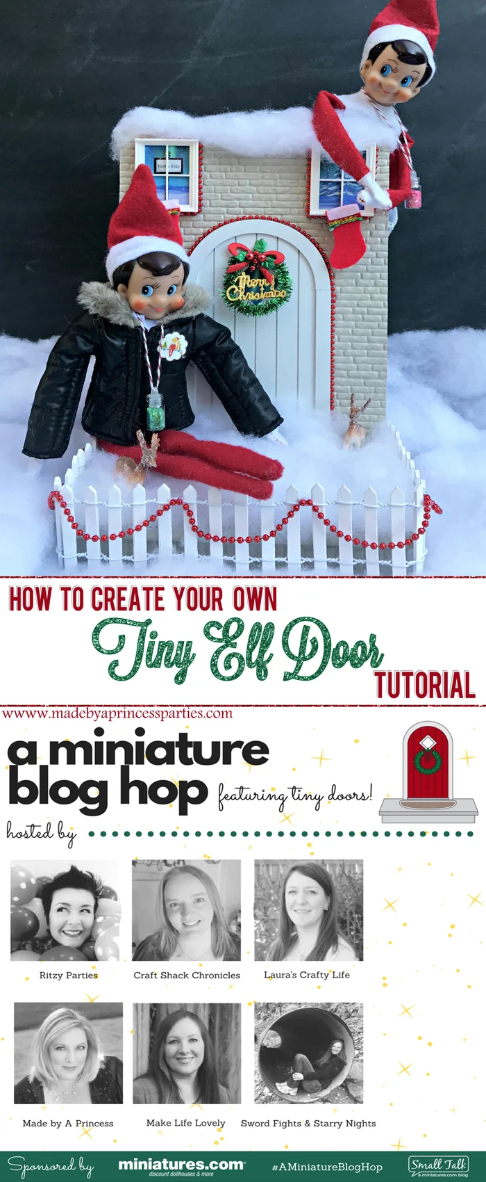 How to Create Your Own Tiny Elf Door Tutorial Elf on the Shelf Blog Hop MadebyaPrincess #elfdoor #fairydoor #elfdoorkit
