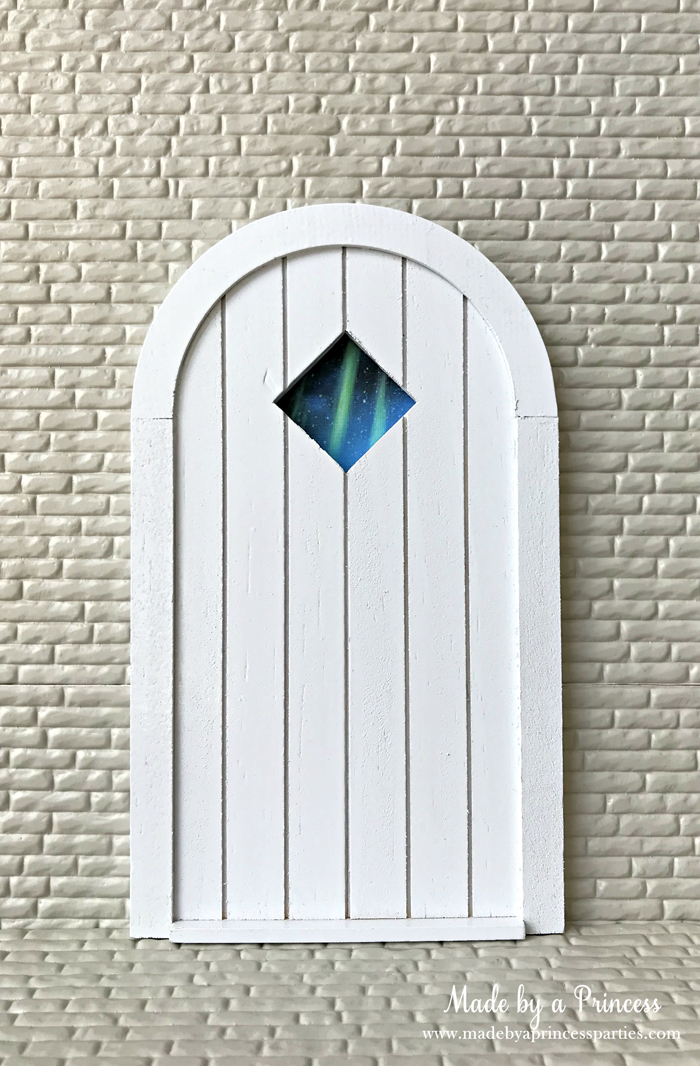 How to Create Your Own Tiny Elf Door Tutorial glue door to backside MadebyaPrincess #elfdoor #fairydoor #elfdoorkit