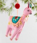 No Llama Drama World Market Holiday Gift Guide llama pink ornament set