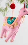 No Llama Drama World Market Holiday Gift Guide llama pink ornament set