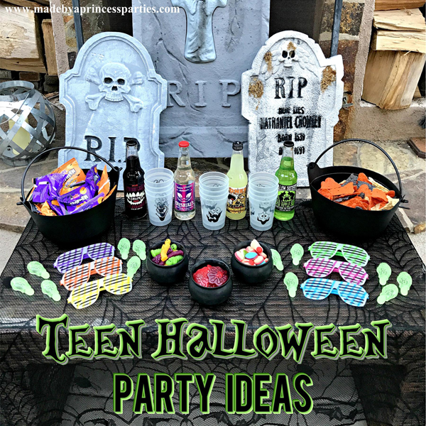Teen Halloween Party Ideas that you can put together in less than 30 minutes @madebyaprincess #halloweenparty #teenhalloween