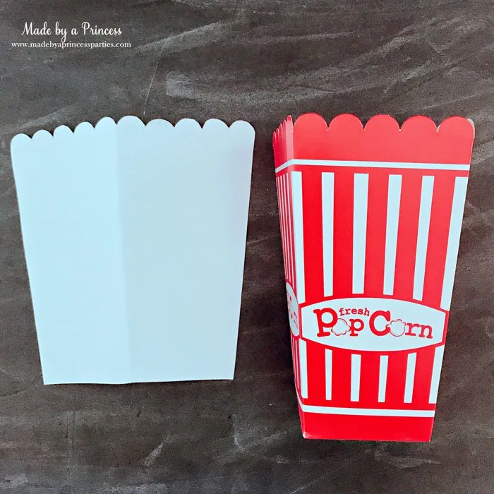 Unicorn Popcorn Box Tutorial make a template from popcorn box @madebyaprincess #popcornboxparty2017