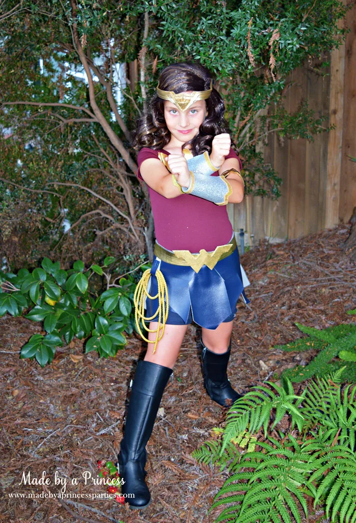 Wonder Woman Movie Costume arm bracers gladiator skirt and eagle leotard MadebyaPrincess #halloweencostume #wonderwoman #galgadot #wonderwomancostume
