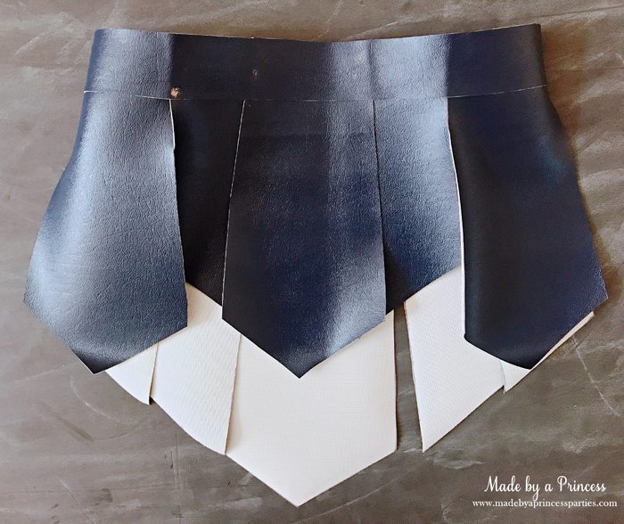 Wonder Woman Movie Costume gladiator skirt before adding side and inside panels MadebyaPrincess #halloweencostume #wonderwoman #galgadot #wonderwomancostume