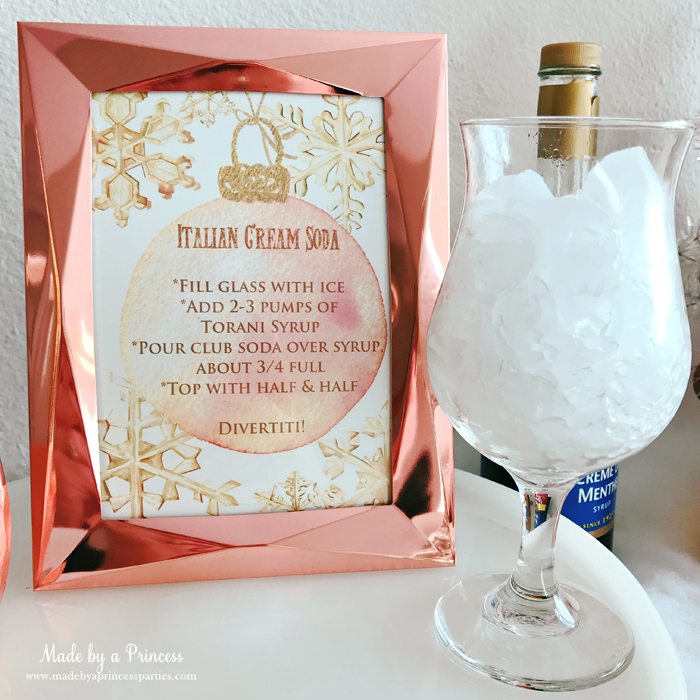 How to Make Italian Cream Soda Party Idea Fill Glass with Ice