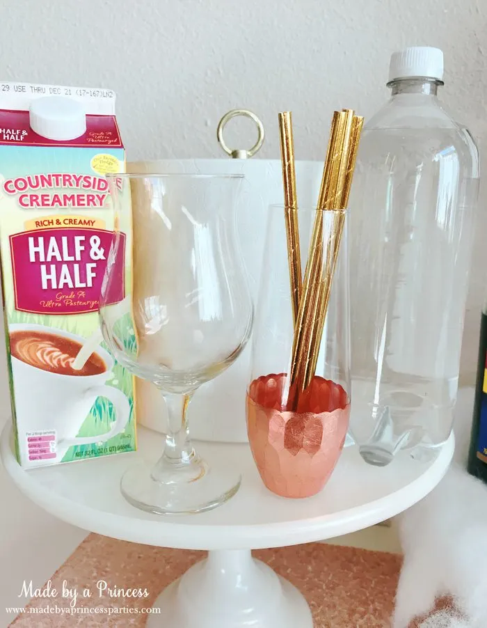 How to Make Italian Cream Soda Party Idea Pretty Glass and Fun Gold Straws