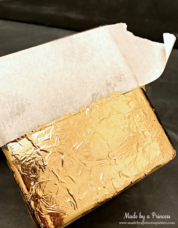 Rose Gold Foil Leaf Vase DIY Party Idea Tape Off and Mod Podge Foil Leaf