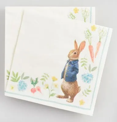 Peter Rabbit Tea Party Inspiration Floral Lunch Napkins