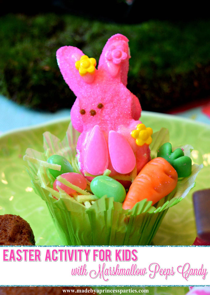 Easy Activity for Kids with Marshmallow Peeps Candy perfect for Easter brunch