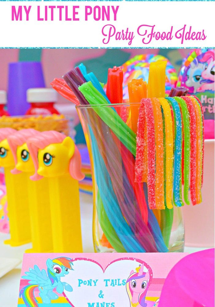 My Little Pony Party Food Ideas Free Printables from @madebyaprincess #mylittlepony #mylittleponyparty #mlp #partyfood #partyideas 2