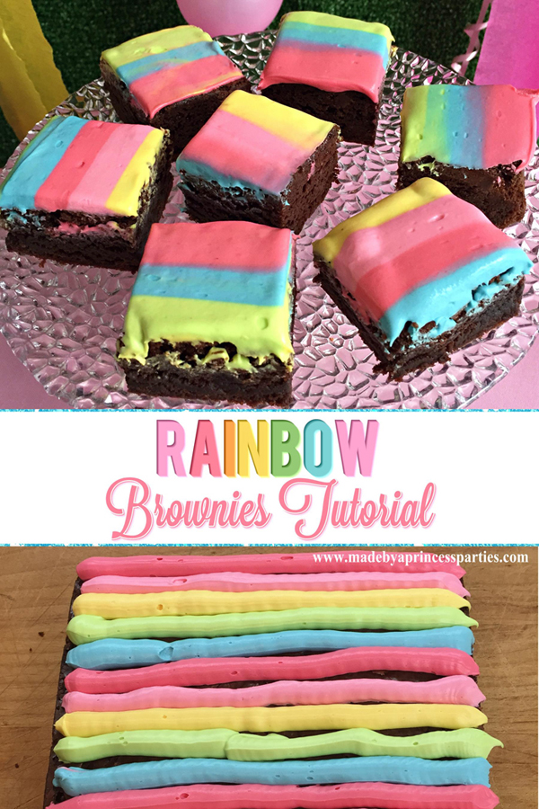 Unicorn Party Rainbow Brownies Recipe Made By A Princess
