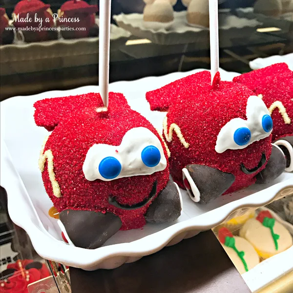 Disneylands Best Pixar Fest Food Checklist Cars McQueen Apples #disneylandfood #disneyfood #cars #pixarfest #madebyaprincess