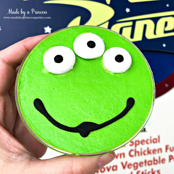 Disneylands Best Pixar Fest Food Checklist Toy Story Alien Parfait #disneylandfood #disneyfood #toystory #pixarfest #madebyaprincess