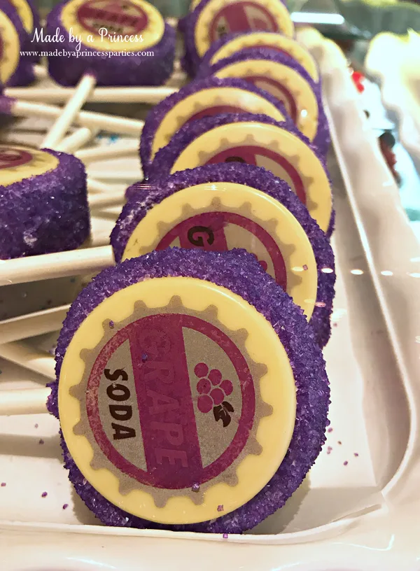 Disneylands Best Pixar Fest Food Checklist UP Ellie Grape Soda Cake Pops #disneylandfood #disneyfood #up #pixarfest #madebyaprincess