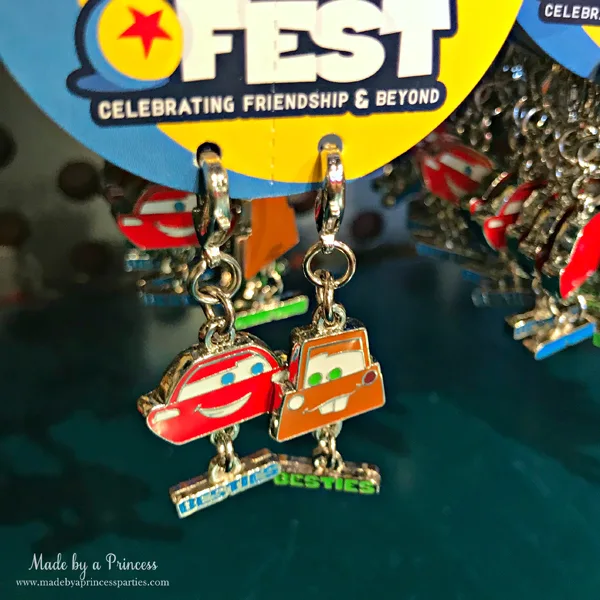 Disneylands Pixar Fest Exclusive Merchandise McQueen and Mater Charms #pixarfestmerchandise #disneycharms #pixarfest #madebyaprincess