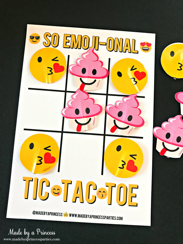 Emoji Tic Tac Toe Printable Board Game