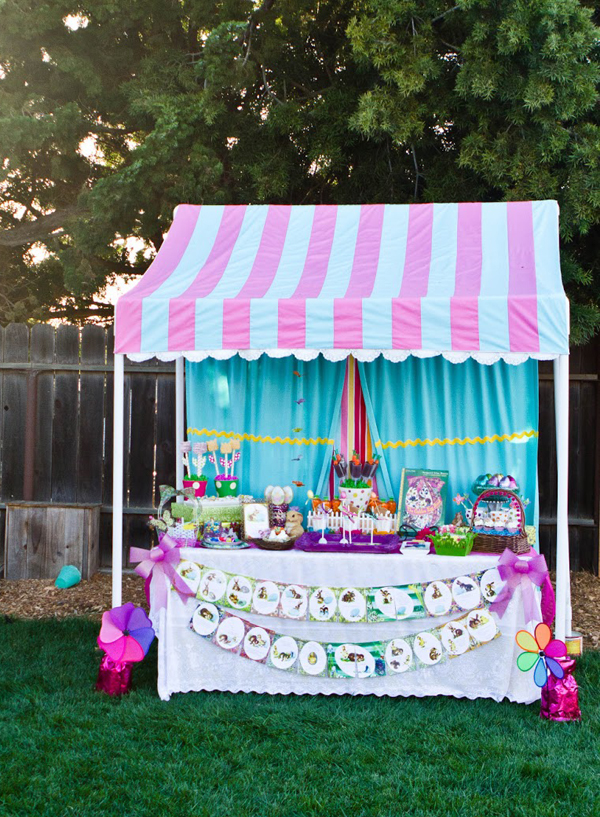 How to Make a PVC Canopy dressed up for an Easter celebration