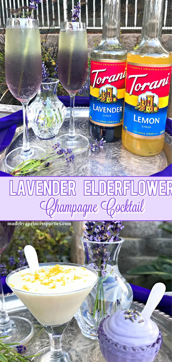 Lavender Elderflower Champagne Cocktail is beautiful and tasty
