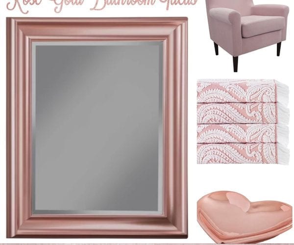 Rose Gold Bathroom Ideas from Wayfair are perfectly pink
