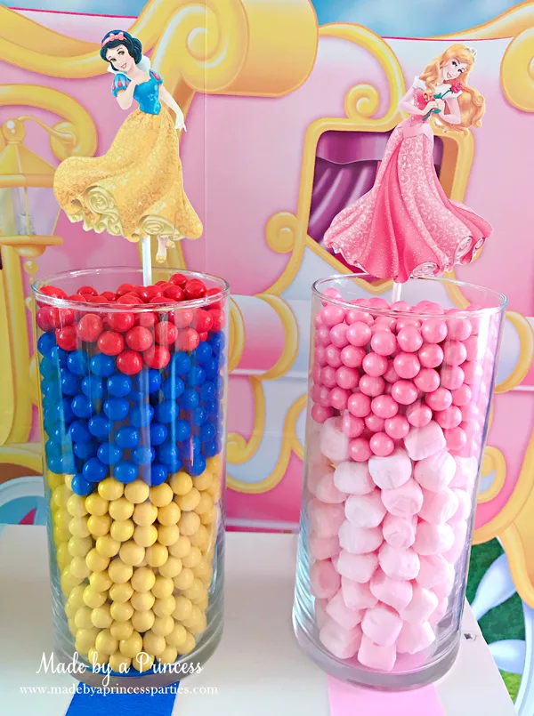 Disney Princess Party Ideas Snow White and Sleeping Beauty Aurora Candy