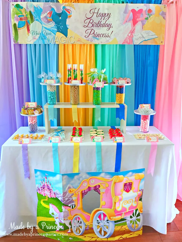 Disney Princess Party Ideas candy buffet table 