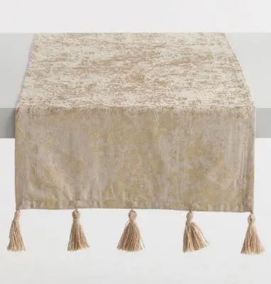 Golden Holiday Entertaining Essentials gold foil table runner