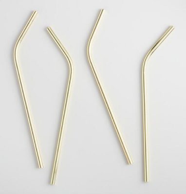 Golden Holiday Entertaining Essentials gold straws