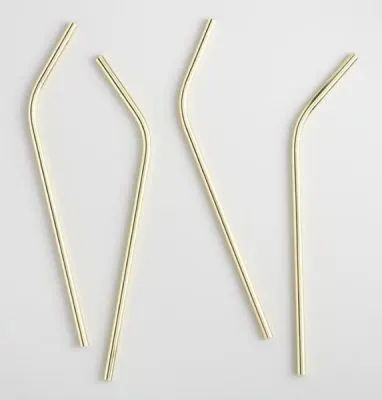 Golden Holiday Entertaining Essentials gold straws