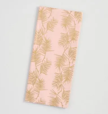Golden Holiday Entertaining Essentials pink and gold napkins