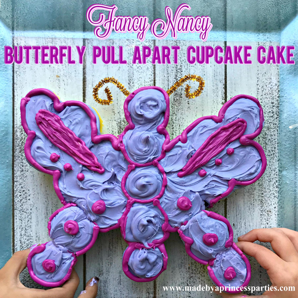 Fancy Nancy Mini Butterfly Pull Apart Cupcake Cake tres magnifique what a fancy treat to share with a friend