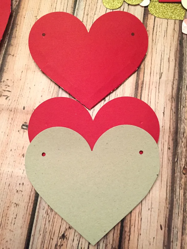 DIY Valentine's Day Countdown Banner with Sizzixheart guide for holes