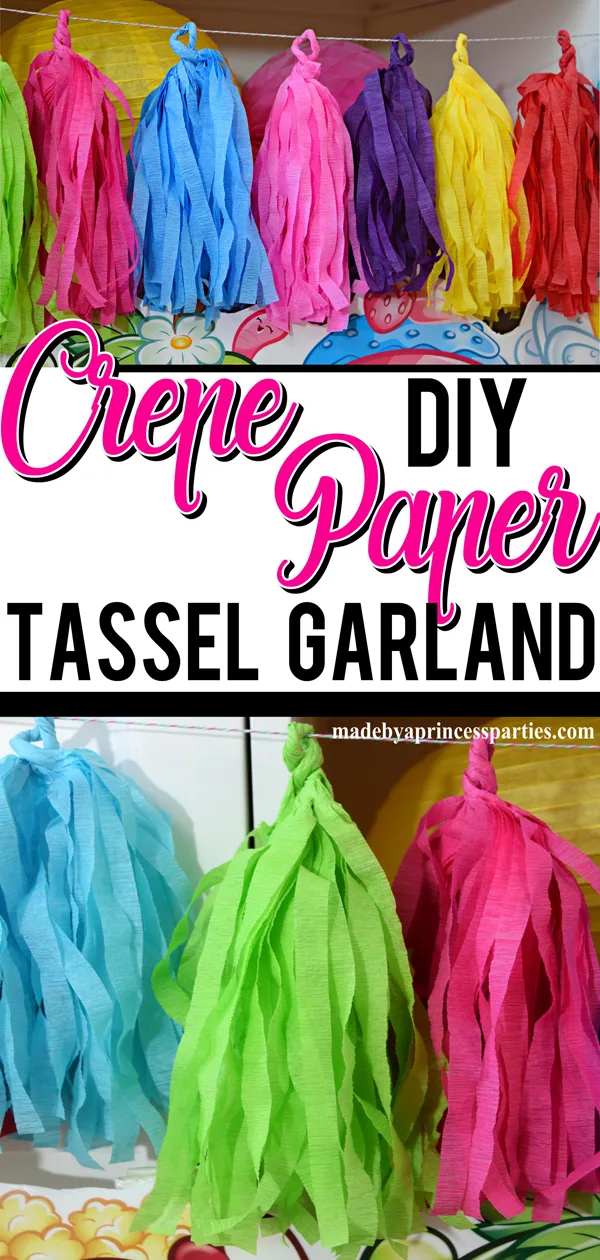 How to Make Tassel Garland using Crepe Paper Streamers - Made by A Princess