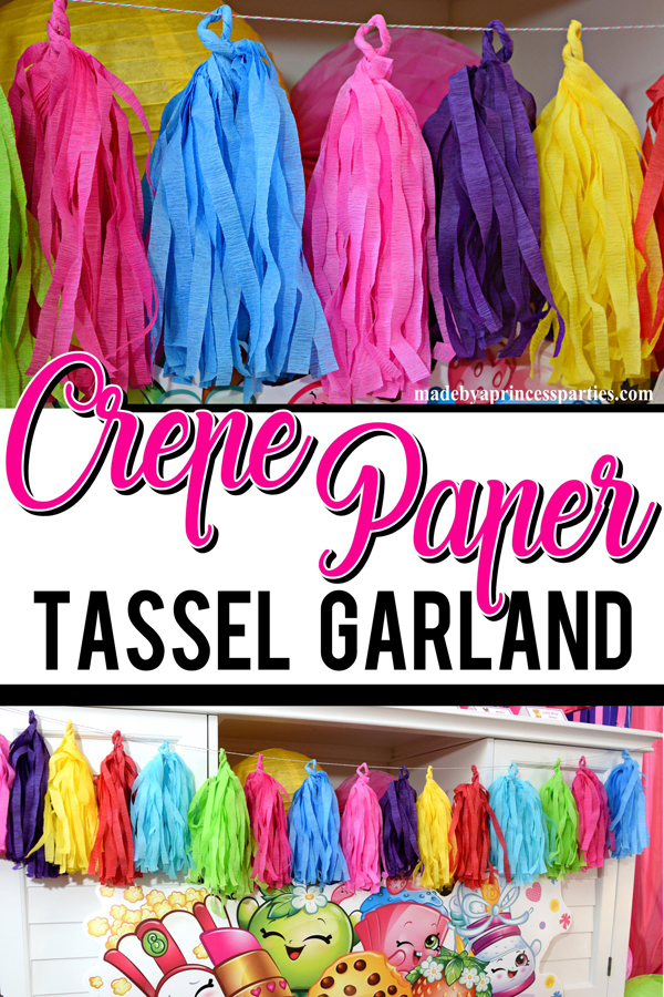 How to Make Tassel Garland with Crepe Paper are fun quick and easy to make