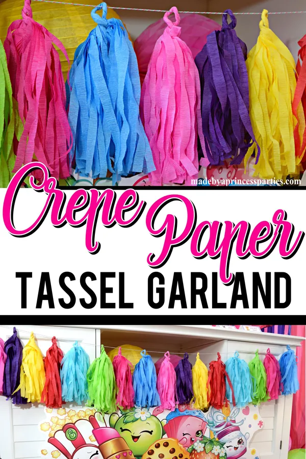 How to Make Tassel Garland using Crepe Paper Streamers - Made by A Princess