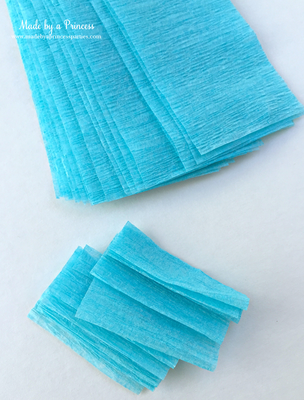 How to Make Tassel Garland with Crepe Paper trim ends of strips