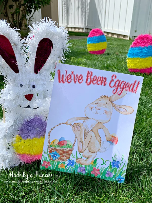 You've Been Egged Poem Printable Easter Activity We've Been Egged sign