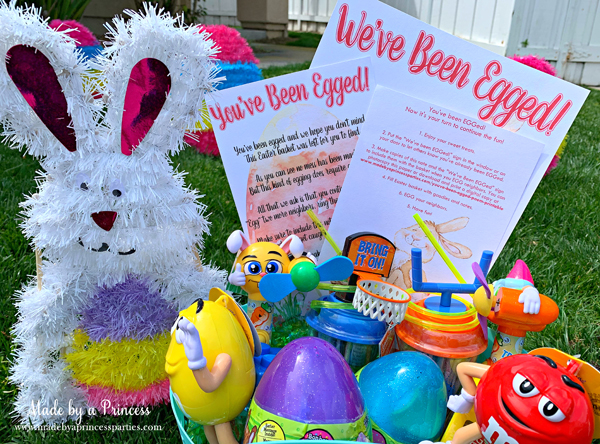 You've Been Egged Poem Printable Easter Activity basket of candy from CandyRific