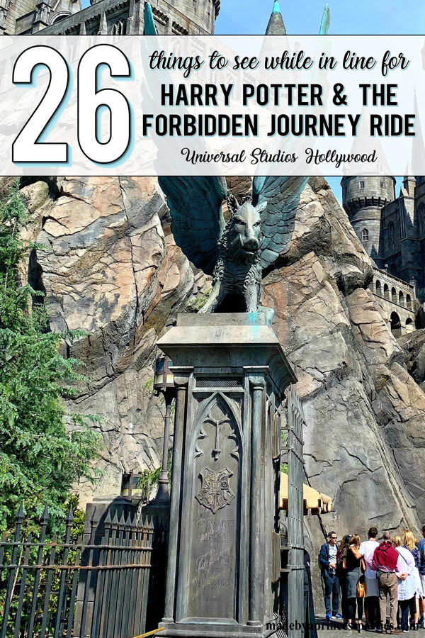 Go on a hunt for all the amazing details to be found while in line for Harry Potter and the Forbidden Journey