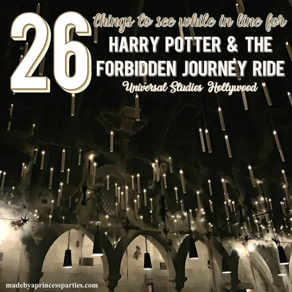 Harry Potter Forbidden Journey is so much more than a ride. There is so much to see while waiting in line for this magical ride