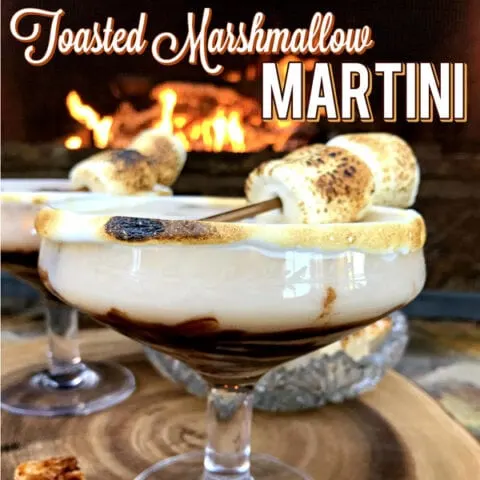 Get the fireplace ready because we are toasting some marshmallows and making a Dark Chocolate Toasted Marshmallow Martini