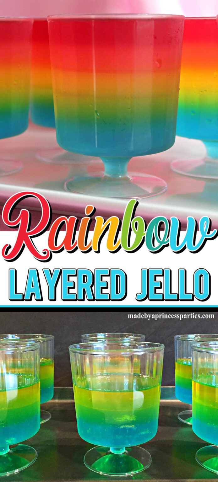 Unicorn Party Rainbow Jello Recipe Made by a Princess
