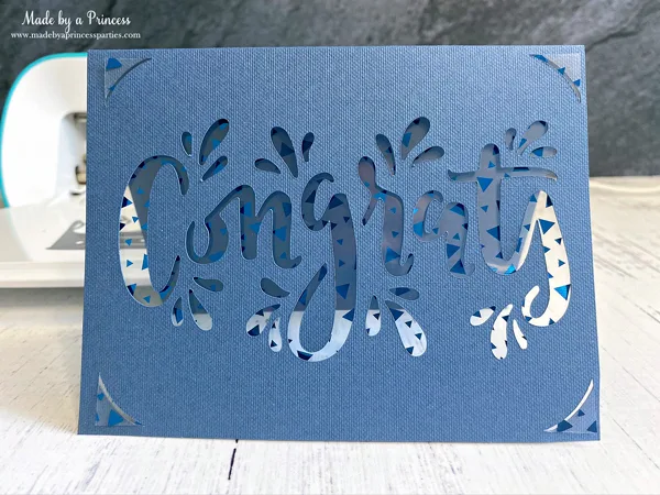 Congrats graduation card made with Cricut Joy