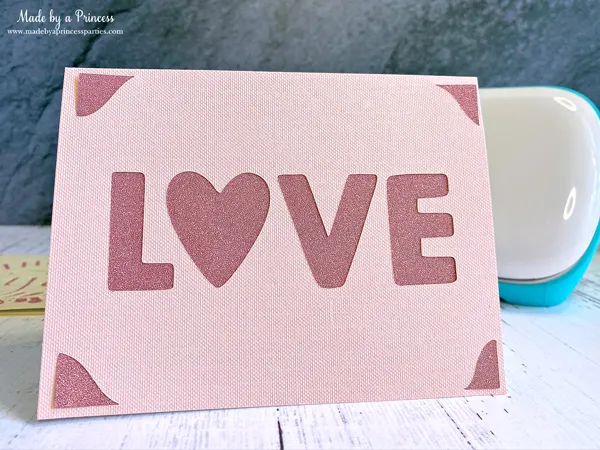 LOVE card made with Cricut Joy